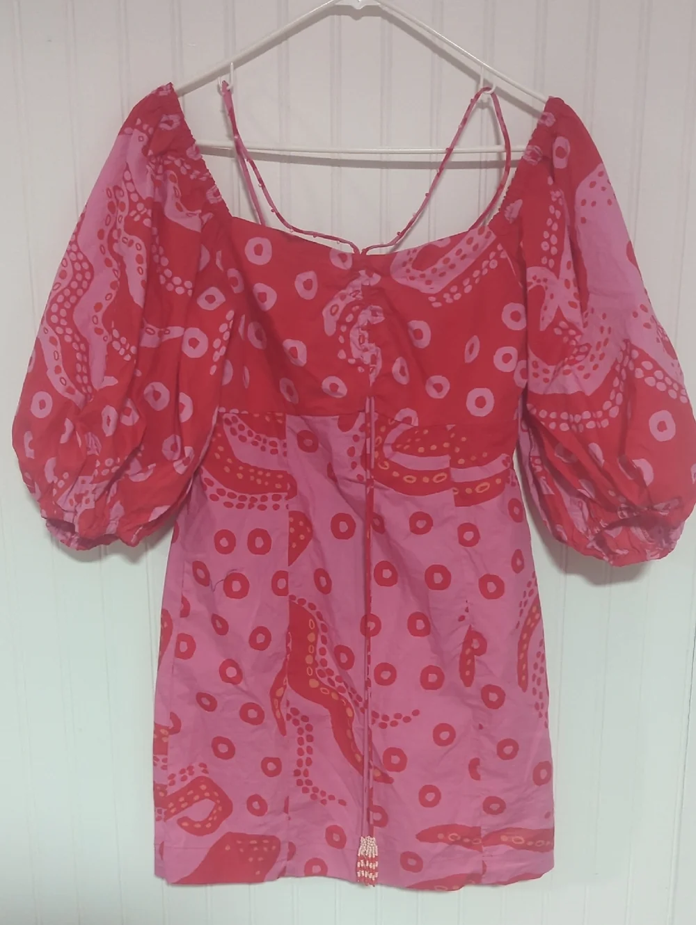 Farm Rio Octocool Puff Sleeve Mini Dress - Picture 2 of 7
